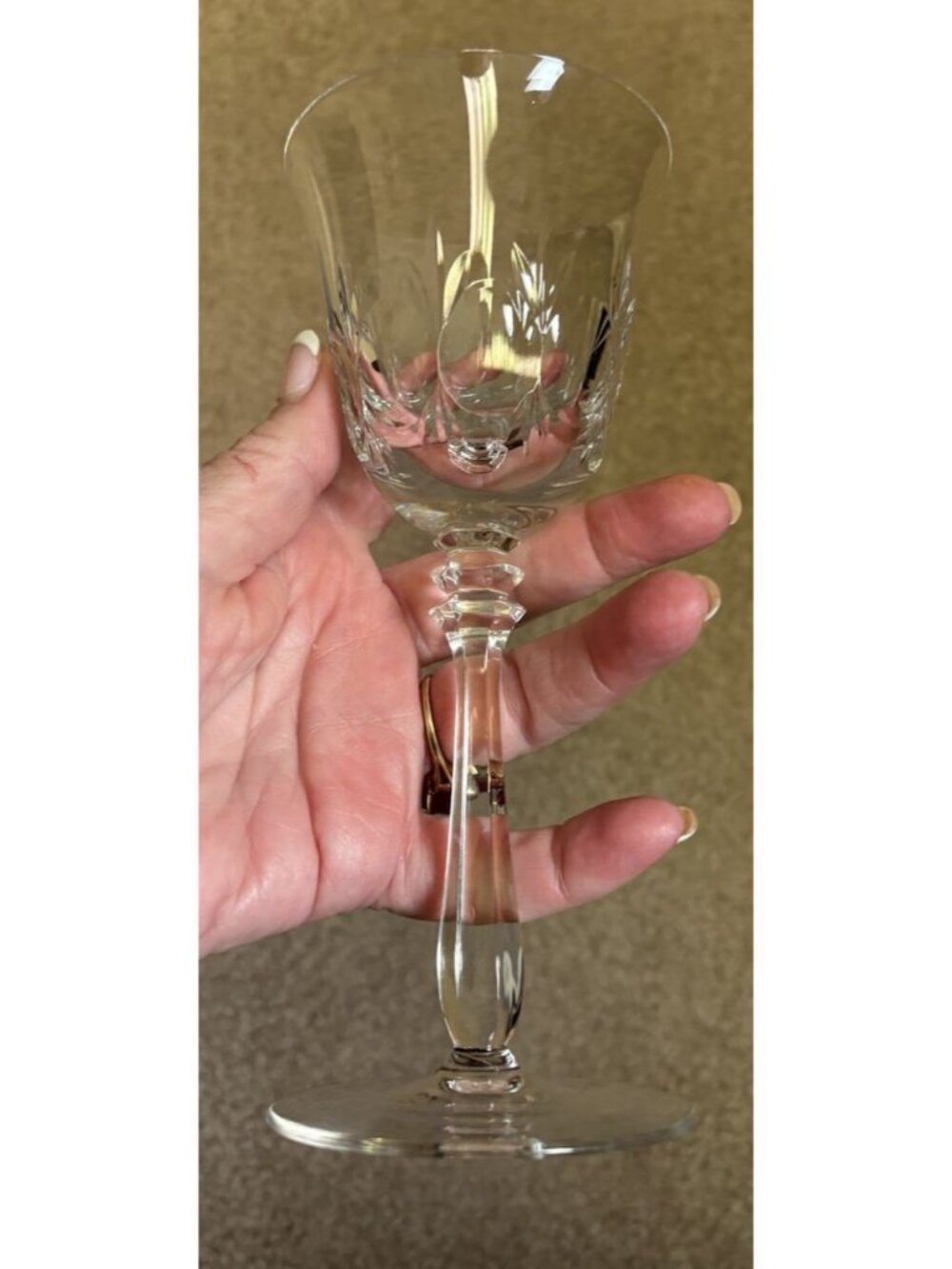 Set Of 4 - Mikasa Crystal Cameo Wine Goblets Glasses Glass Vtg 7.25” - Picture 6 of 10